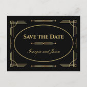 Art Deco Luxury Save the Date Kaart (Voorkant)