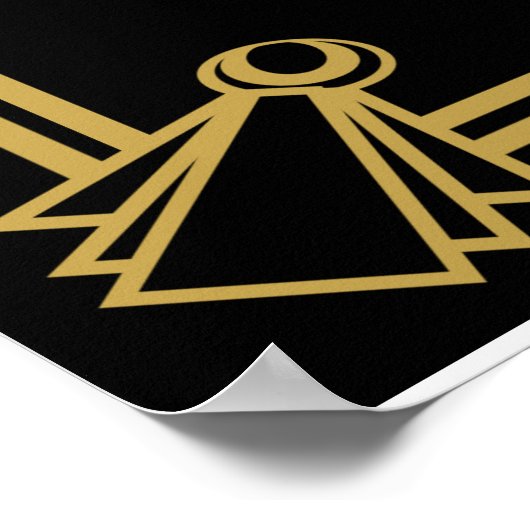 Art Deco Maak je eigen poster partij/trouwafdruk (Hoek)