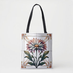 Art Deco Madeliefje Tote Bag