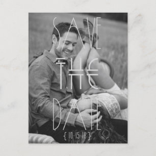 Art Deco Madern Bohemian De datum opslaan Aankondigingskaart