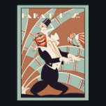 Art Deco Magazine Hoesje Cabaret Poster<br><div class="desc">Poster van standaardgrootte (gaat goed samen met de bijbehorende Zazzle-lijsten) van een eigen vectorremake van een cover in het Spaans (Latijn) in Art deco uit 1927 met een Afrikaans Amerikaan in tuxedo die danst op een dans uit de jaren 20, de Charleston of Foxtrot (of piano speelt zonder piano), met...</div>