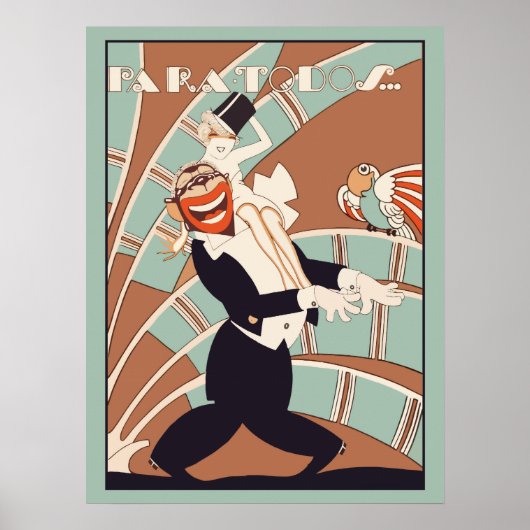 Art Deco Magazine Hoesje Cabaret Poster (Voorkant)