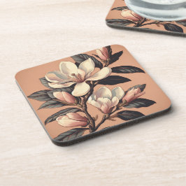 Art Deco Magnolia Coasters Set van 6 Bier Onderzetter