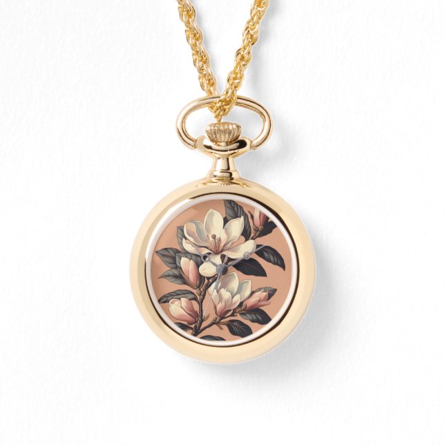 Art Deco Magnolia eWatch Horloge (Voorkant)