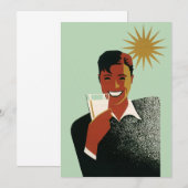 Art Deco Man, koude Drinken in de zomer (Voorkant / Achterkant)