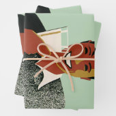  Art Deco Man, koude Drinken in de zomer Inpakpapier Vel (In situ)