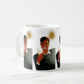  Art Deco Man, koude Drinken in de zomer Koffiemok (Voorkant links)
