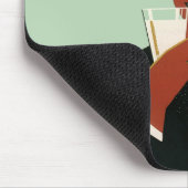 Art Deco Man, koude Drinken in de zomer Muismat (Hoek)