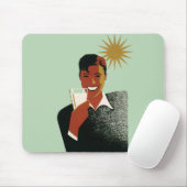 Art Deco Man, koude Drinken in de zomer Muismat (Met muis)