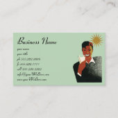  Art Deco Man, koude Drinken in de zomer Visitekaartje (Voorkant)