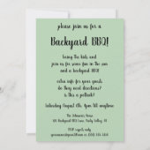 Art Deco Man, Zomer Achtertuin BBQ Kaart (Achterkant)