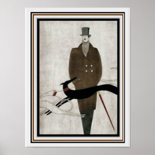 Art Deco Mannen Mode Poster 16