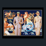 Art Deco Mannen Mode Vintage Poster<br><div class="desc">Art Deco Mannen Mode Vintage Poster ,  historisch afbeelding,  marmaid,  mermaid souvenir,   toeristensouvenir,  frankrijk,  frans souvenir ,  deco mannen mode vintage mode,  mode 1930s nouveau,  man afbeeldingen mermaid pose Modellen,  historisch,  landschap,  stadsinrichting 1920 poster,  cityse Vlucht,  oceaan,  kaap, </div>