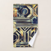 Art-deco marble Black and gold Jazzy Geometric  Bad Handdoek (Handdoek)