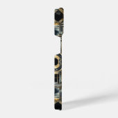Art-deco marble Black and gold Jazzy Geometric  iPhone Hoesje (Rechterkant)