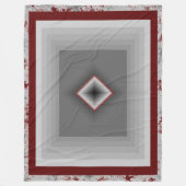 Art Deco Marble Design; Donkerrood Fleece Deken (Voorkant)