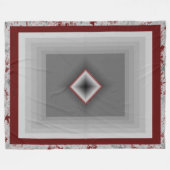 Art Deco Marble Design; Donkerrood Fleece Deken (Voorkant (Horizontaal))