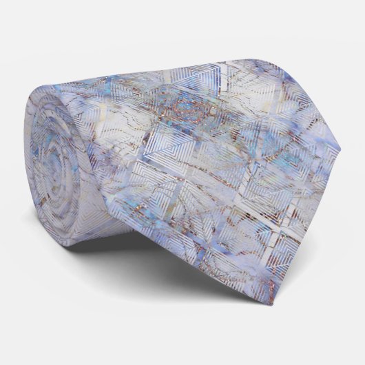 ART DECO MARBLE LILA DIAMOND ABSTRACT STROPDAS (Opgerold)