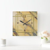 Art Deco marmer Vierkante Klok (Huis)