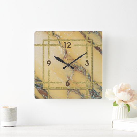 Art Deco marmer Vierkante Klok (Huis)