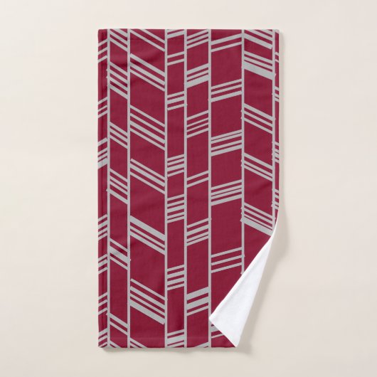 Art Deco Maroon Bad Handdoek (Handdoek)