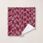 Art Deco Maroon Bad Handdoek (Wasdoekje)