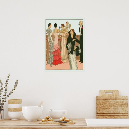  Art Deco Martini Poster (Keuken)