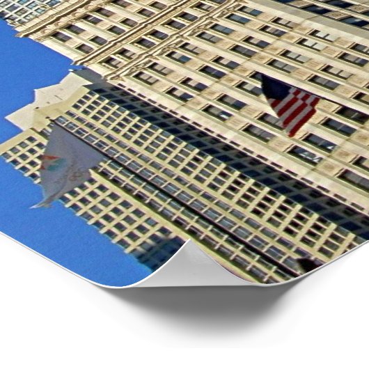 Art Deco Masterpart, het Wrigley-gebouw Poster (Hoek)