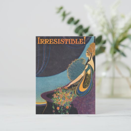 Art Deco Mavis Perfume Advertisement Briefkaart (Staand voorkant)