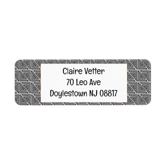 Art Deco Mazes Etiket (Voorkant)