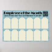 Art deco medewerker van de maand foto display poster (Voorkant)