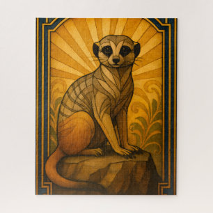Art Deco Meerkat illustratie Legpuzzel