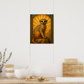 Art Deco Meerkat illustratie Poster (Keuken)