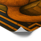 Art Deco Meerkat illustratie Poster (Hoek)