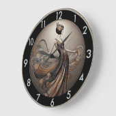 Art Deco Meisje Grote Klok (Hoek)