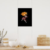 Art Deco Meisje Vintage Poster (Keuken)