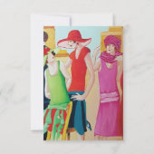 Art Deco Mensen en Mode Bedankkaart (Achterkant)