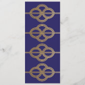 Art Deco Menu Gold Navy Wedding 1920 (Achterkant)