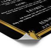 Art Deco menuposter Poster (Hoek)