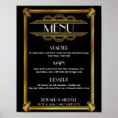 Art Deco menuposter Poster (Voorkant)