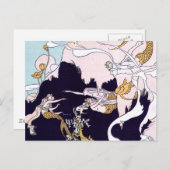 Art Deco Mermaids Briefkaart (Voorkant / Achterkant)