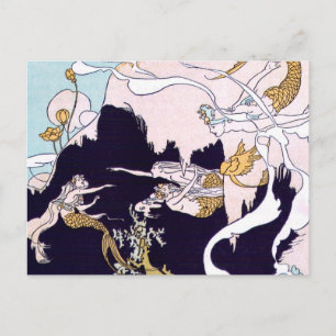 Art Deco Mermaids Briefkaart