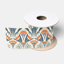 Art Deco met bloemige vintage inspiratie Satijnen Lint