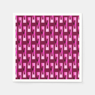 Art Deco Metaal Geometrisch - Orchidee en Paars Servetten