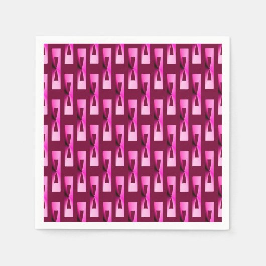 Art Deco Metaal Geometrisch - Orchidee en Paars Servetten (Voorkant)
