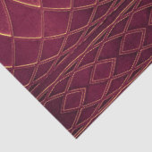 Art Deco Metallic Burgandy Wine Decoupage Tissuepapier (Detail)