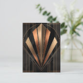 Art Deco Metallic Geometric Elegance Briefkaart (Staand voorkant)