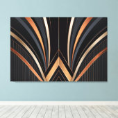 Art Deco Metallic Geometric Elegance Canvas Afdruk (Insitu (Houten vloer))