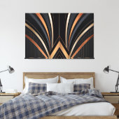Art Deco Metallic Geometric Elegance Canvas Afdruk (Insitu (Slaapkamer))
