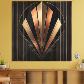 Art Deco Metallic Geometric Elegance Canvas Afdruk (Insitu (Woonkamer))